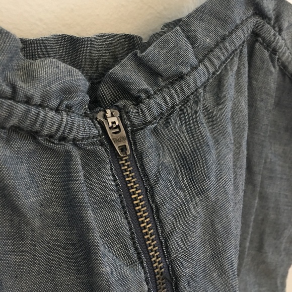 Madewell chambray strappy romper - Picture 2 of 5